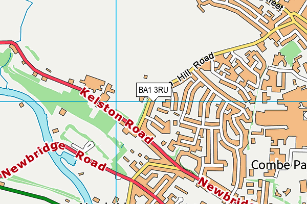 BA1 3RU map - OS VectorMap District (Ordnance Survey)
