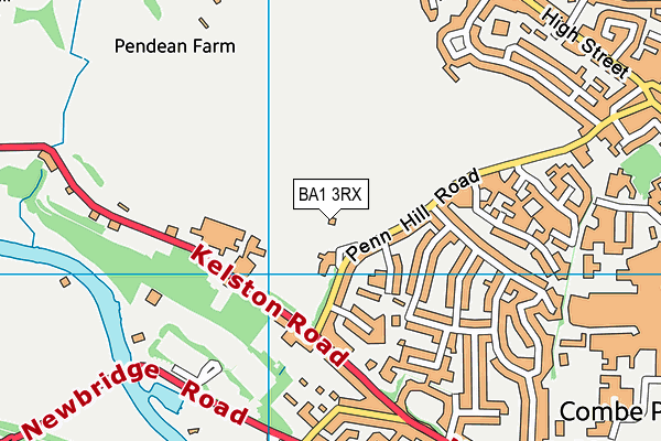 BA1 3RX map - OS VectorMap District (Ordnance Survey)
