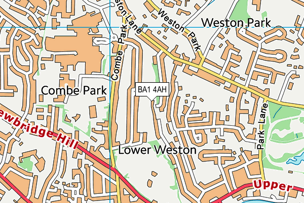 BA1 4AH map - OS VectorMap District (Ordnance Survey)