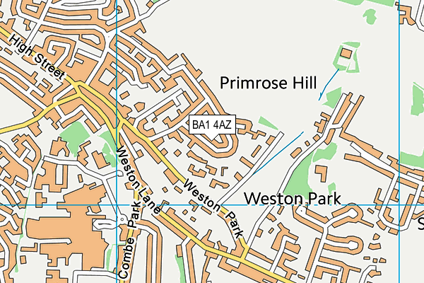 BA1 4AZ map - OS VectorMap District (Ordnance Survey)