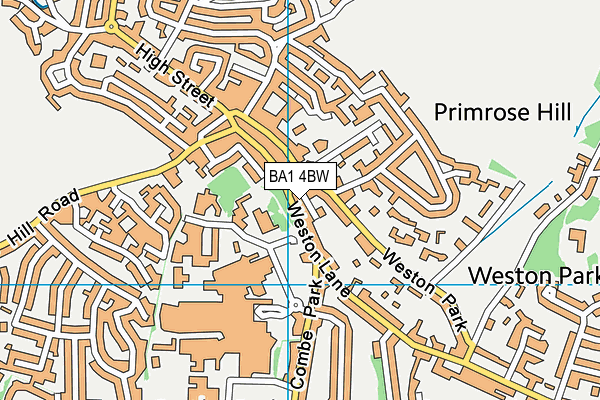 BA1 4BW map - OS VectorMap District (Ordnance Survey)