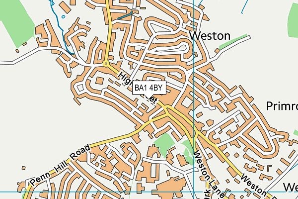 BA1 4BY map - OS VectorMap District (Ordnance Survey)