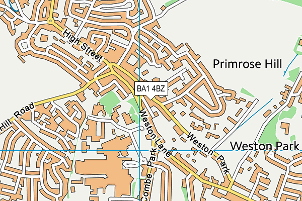 BA1 4BZ map - OS VectorMap District (Ordnance Survey)