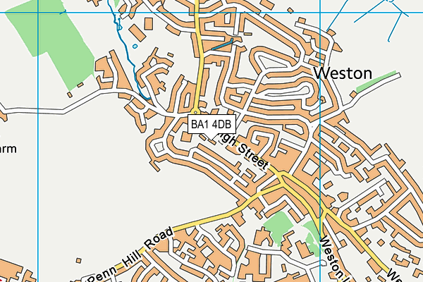 BA1 4DB map - OS VectorMap District (Ordnance Survey)