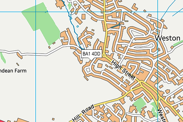 BA1 4DD map - OS VectorMap District (Ordnance Survey)