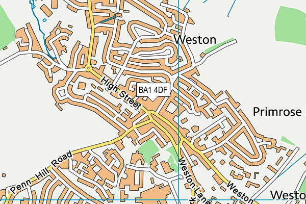 BA1 4DF map - OS VectorMap District (Ordnance Survey)