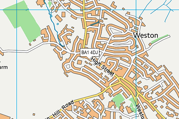BA1 4DJ map - OS VectorMap District (Ordnance Survey)