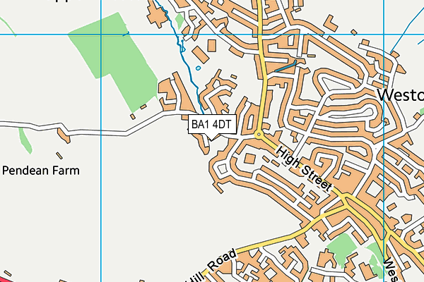 BA1 4DT map - OS VectorMap District (Ordnance Survey)