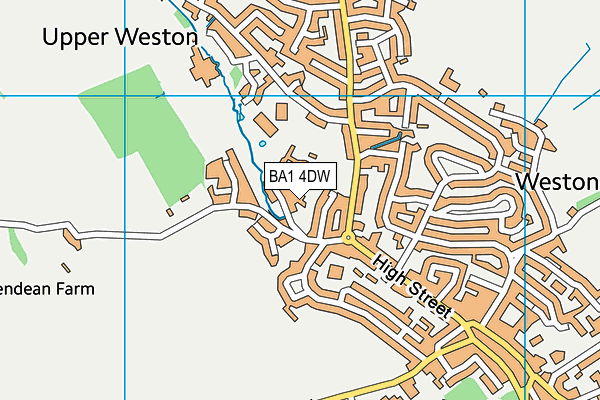 BA1 4DW map - OS VectorMap District (Ordnance Survey)