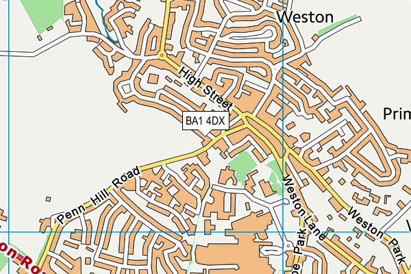 BA1 4DX map - OS VectorMap District (Ordnance Survey)