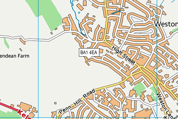 BA1 4EA map - OS VectorMap District (Ordnance Survey)