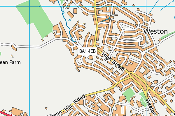 BA1 4EB map - OS VectorMap District (Ordnance Survey)