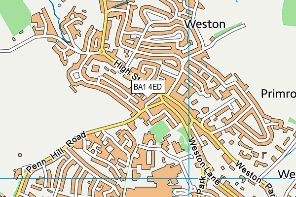 BA1 4ED map - OS VectorMap District (Ordnance Survey)