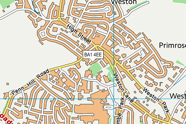 BA1 4EE map - OS VectorMap District (Ordnance Survey)