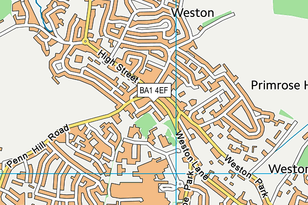 BA1 4EF map - OS VectorMap District (Ordnance Survey)