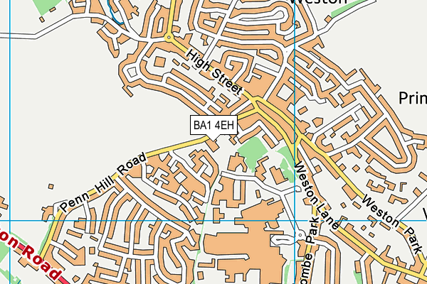 BA1 4EH map - OS VectorMap District (Ordnance Survey)