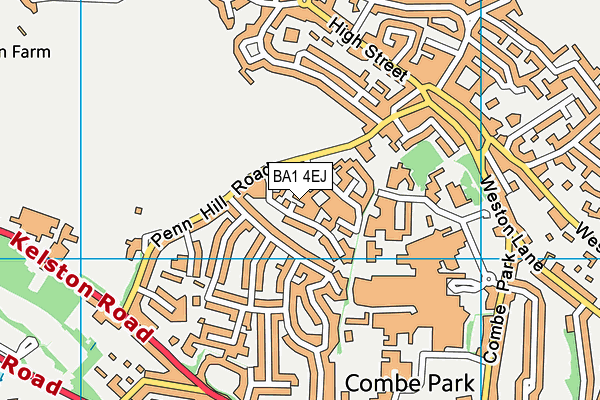 BA1 4EJ map - OS VectorMap District (Ordnance Survey)