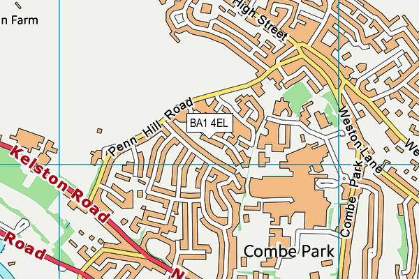 BA1 4EL map - OS VectorMap District (Ordnance Survey)