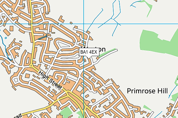 BA1 4EX map - OS VectorMap District (Ordnance Survey)