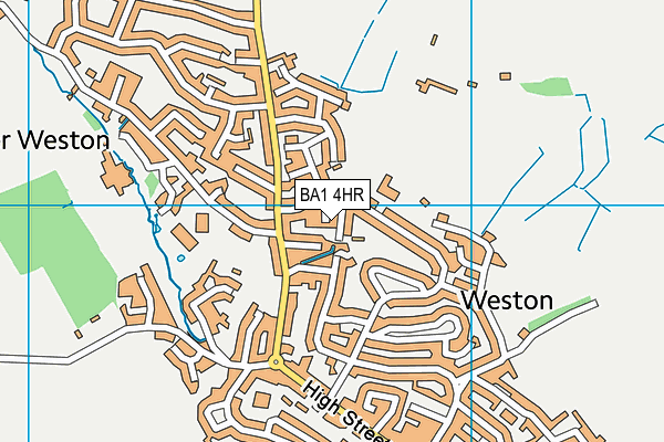 BA1 4HR map - OS VectorMap District (Ordnance Survey)