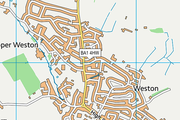 BA1 4HW map - OS VectorMap District (Ordnance Survey)
