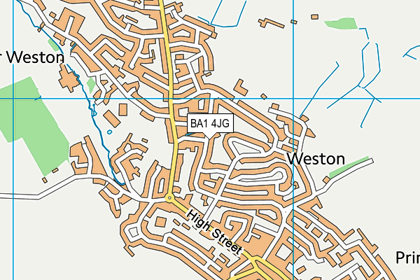 BA1 4JG map - OS VectorMap District (Ordnance Survey)