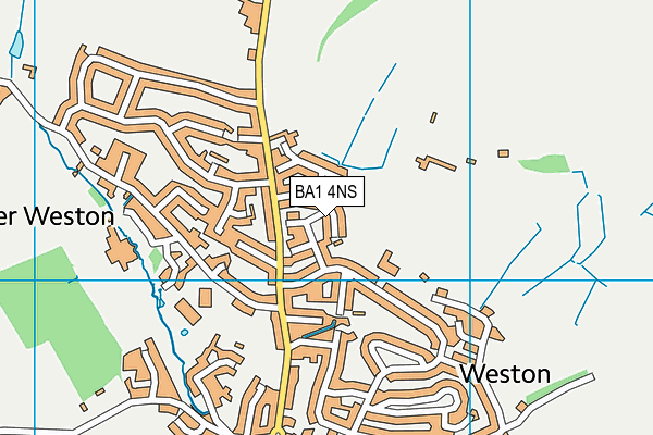 BA1 4NS map - OS VectorMap District (Ordnance Survey)