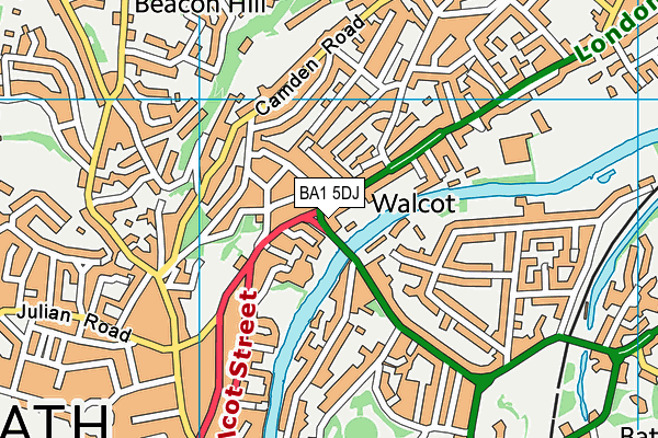 BA1 5DJ map - OS VectorMap District (Ordnance Survey)