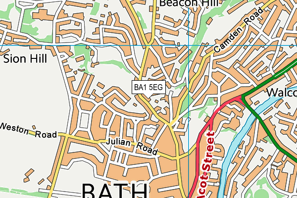 BA1 5EG map - OS VectorMap District (Ordnance Survey)