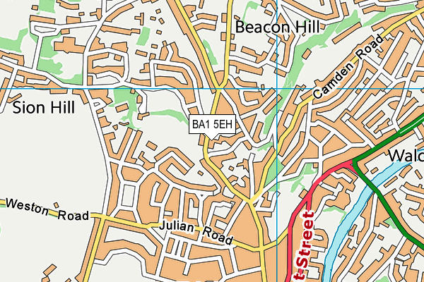 BA1 5EH map - OS VectorMap District (Ordnance Survey)
