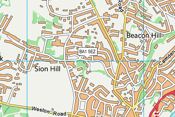 BA1 5EZ map - OS VectorMap District (Ordnance Survey)