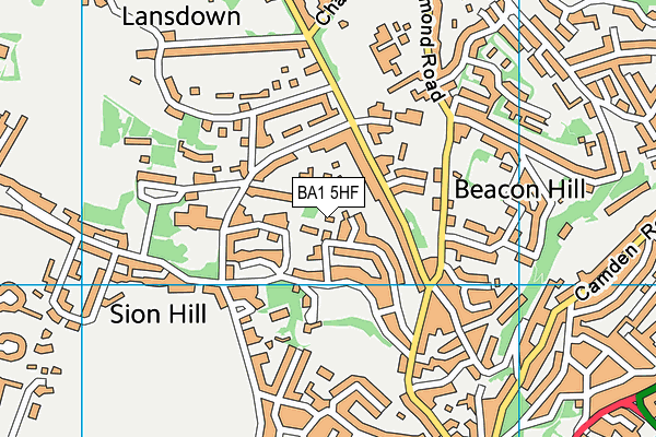 BA1 5HF map - OS VectorMap District (Ordnance Survey)