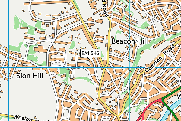 BA1 5HG map - OS VectorMap District (Ordnance Survey)