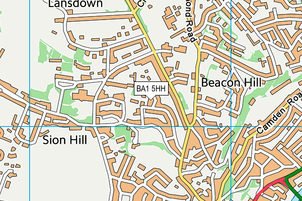 BA1 5HH map - OS VectorMap District (Ordnance Survey)