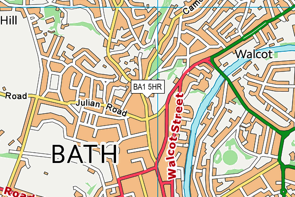 BA1 5HR map - OS VectorMap District (Ordnance Survey)