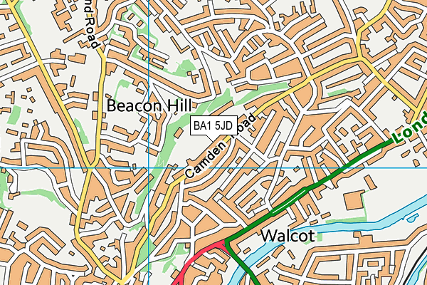 BA1 5JD map - OS VectorMap District (Ordnance Survey)
