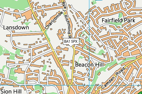 BA1 5PX map - OS VectorMap District (Ordnance Survey)