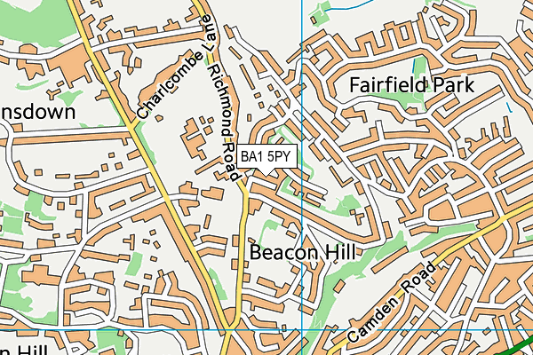 BA1 5PY map - OS VectorMap District (Ordnance Survey)