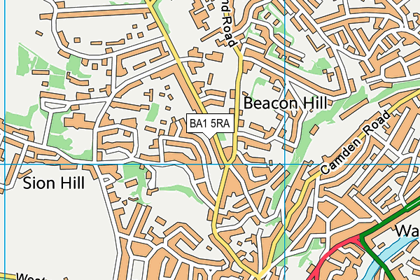 BA1 5RA map - OS VectorMap District (Ordnance Survey)