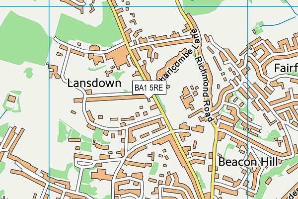 BA1 5RE map - OS VectorMap District (Ordnance Survey)