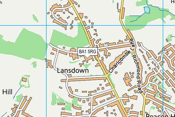Kingswood School map (BA1 5RG) - OS VectorMap District (Ordnance Survey)