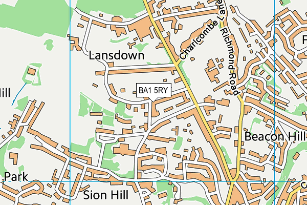 BA1 5RY map - OS VectorMap District (Ordnance Survey)