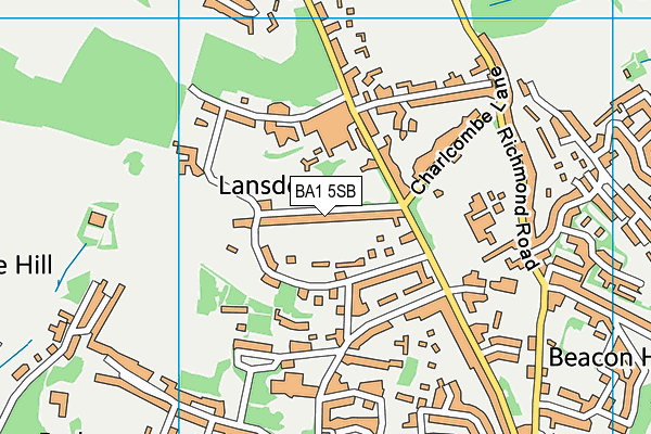 BA1 5SB map - OS VectorMap District (Ordnance Survey)