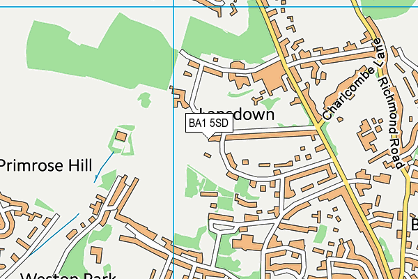 Kingswood Preparatory School map (BA1 5SD) - OS VectorMap District (Ordnance Survey)