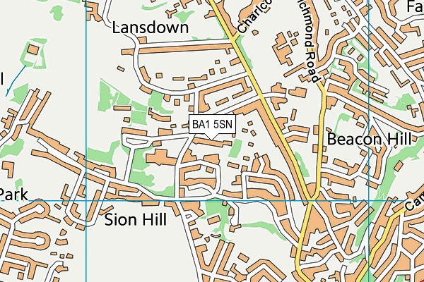 BA1 5SN map - OS VectorMap District (Ordnance Survey)