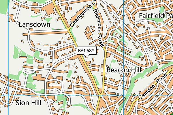 BA1 5SY map - OS VectorMap District (Ordnance Survey)