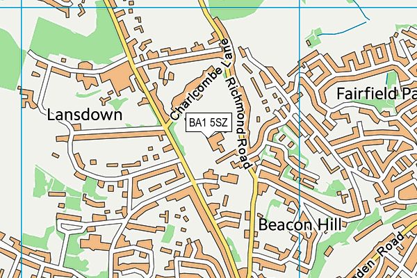 Royal High School map (BA1 5SZ) - OS VectorMap District (Ordnance Survey)