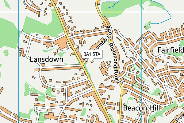 BA1 5TA map - OS VectorMap District (Ordnance Survey)