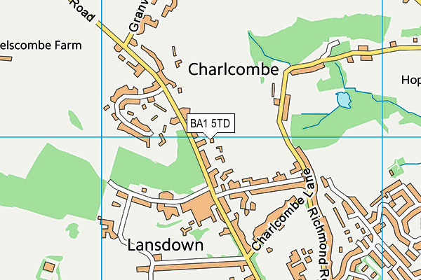 BA1 5TD map - OS VectorMap District (Ordnance Survey)