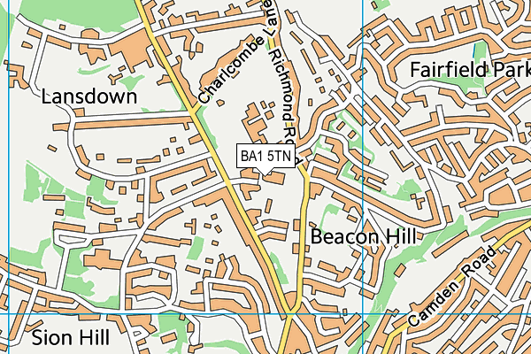 BA1 5TN map - OS VectorMap District (Ordnance Survey)